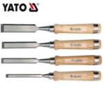 YATO CHISEL SET 10-16-20-25MM CRV60 WITH WOODEN HANDLE