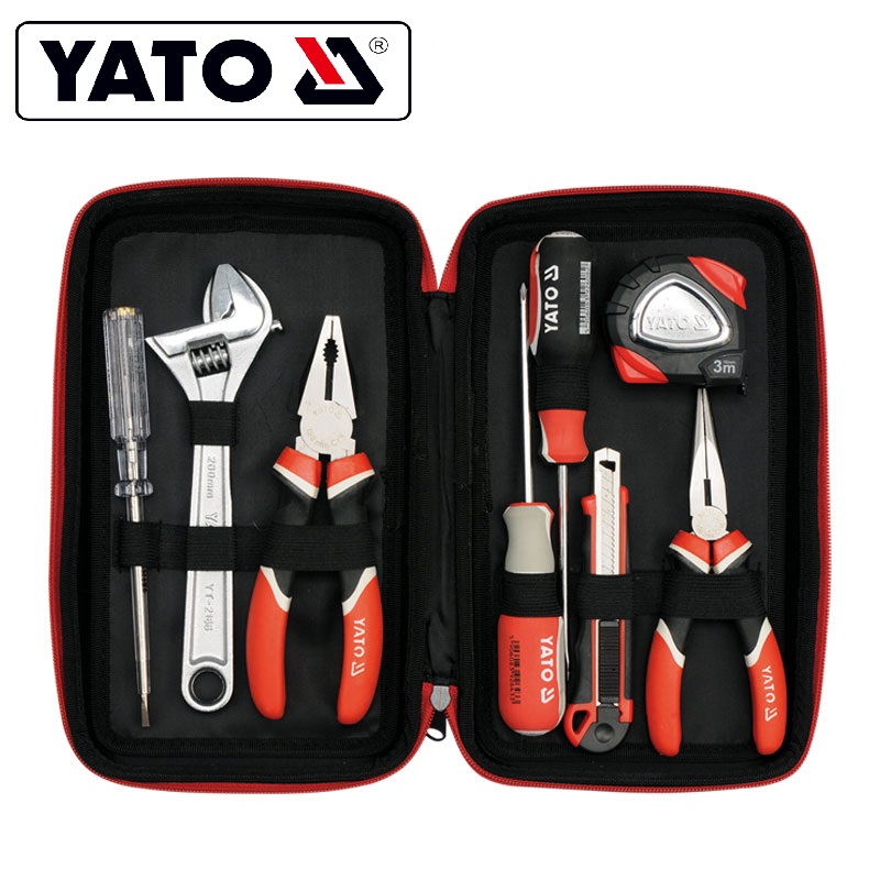 YATO 8 PCS Hand TOOL SET YATO Labor-Saving Screwdriver Kit Socket Wrench Set 8 Pcs Box Tool Socket Set YT-3904 - Image 1