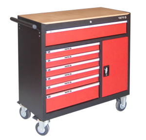 YATO NEW MODEL PROFESSIONAL CAR REPAIR MOBILE WORKBENCH TOOL TROLLEY TOOL CABINET YT-09141 YATO NEW MODEL PROFESSIONAL CAR REPAIR MOBILE WORKBENCH TOOL TROLLEY TOOL CABINET YT-09141 - Image 1