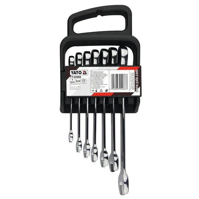 YATO 7PCS COMBINATION RACHET SPANNER SET YATO 7PCS COMBINATION RACHET SPANNER SET - Image 1