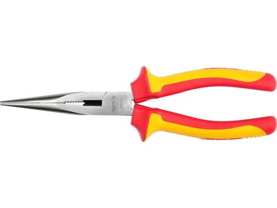 YATO INSULATED LONG NOSE PLIERS 200MM VDE YATO INSULATED LONG NOSE PLIERS 200MM VDE - Image 1