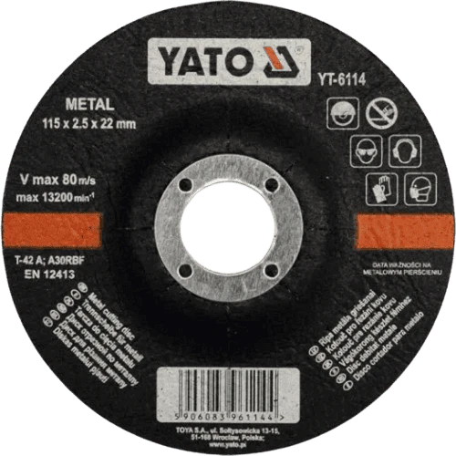 YATO METAL CUTTING DISC 115X2,5X22MM YATO METAL CUTTING DISC 115X2,5X22MM - Image 1